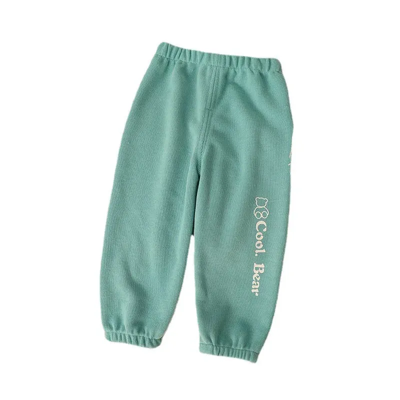 1-5years Kids Pants Spring Autumn Baby Boys Girls Sweapant Korean Style Loose Children Leisure Pants