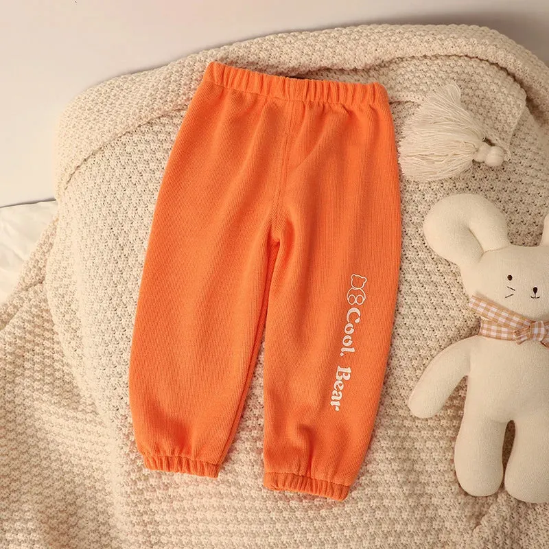 1-5years Kids Pants Spring Autumn Baby Boys Girls Sweapant Korean Style Loose Children Leisure Pants