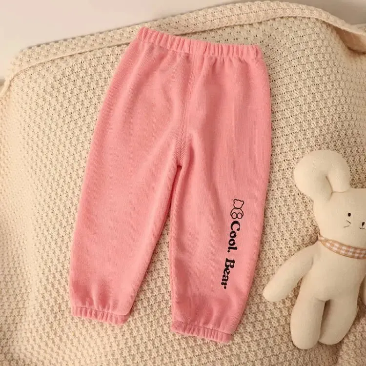 1-5years Kids Pants Spring Autumn Baby Boys Girls Sweapant Korean Style Loose Children Leisure Pants