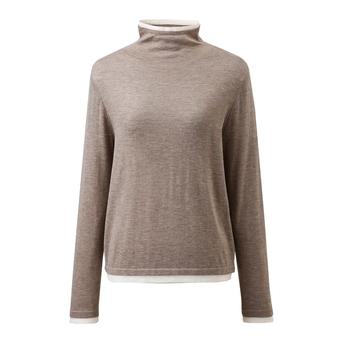 100% Wool Elegant Lightweight Turtleneck Sweater