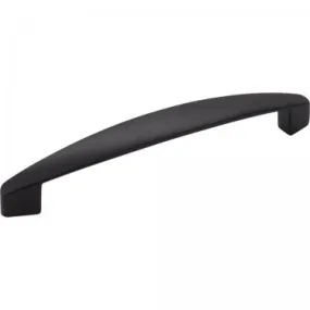 128 MM CENTER-TO-CENTER MATTE BLACK ASYMMETRICAL BELFAST CABINET PULL #308-128BLK