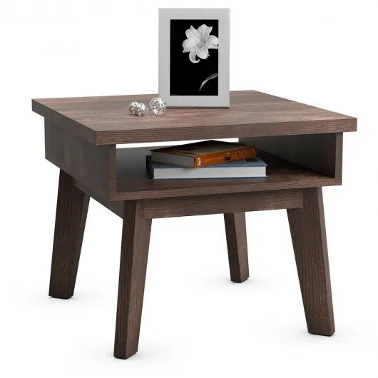 2-Tier Nightstand Space-Saving Side Sofa End Table