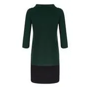 3/4 Sleeve Bardot Textured Colour Block Dress