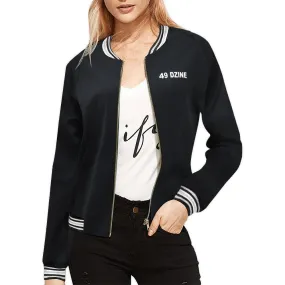 49 Dzine Logo Print Bomber Jacket for Women