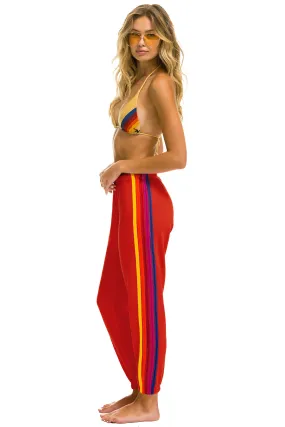 5 STRIPE SWEATPANTS - RED // YELLOW // PURPLE