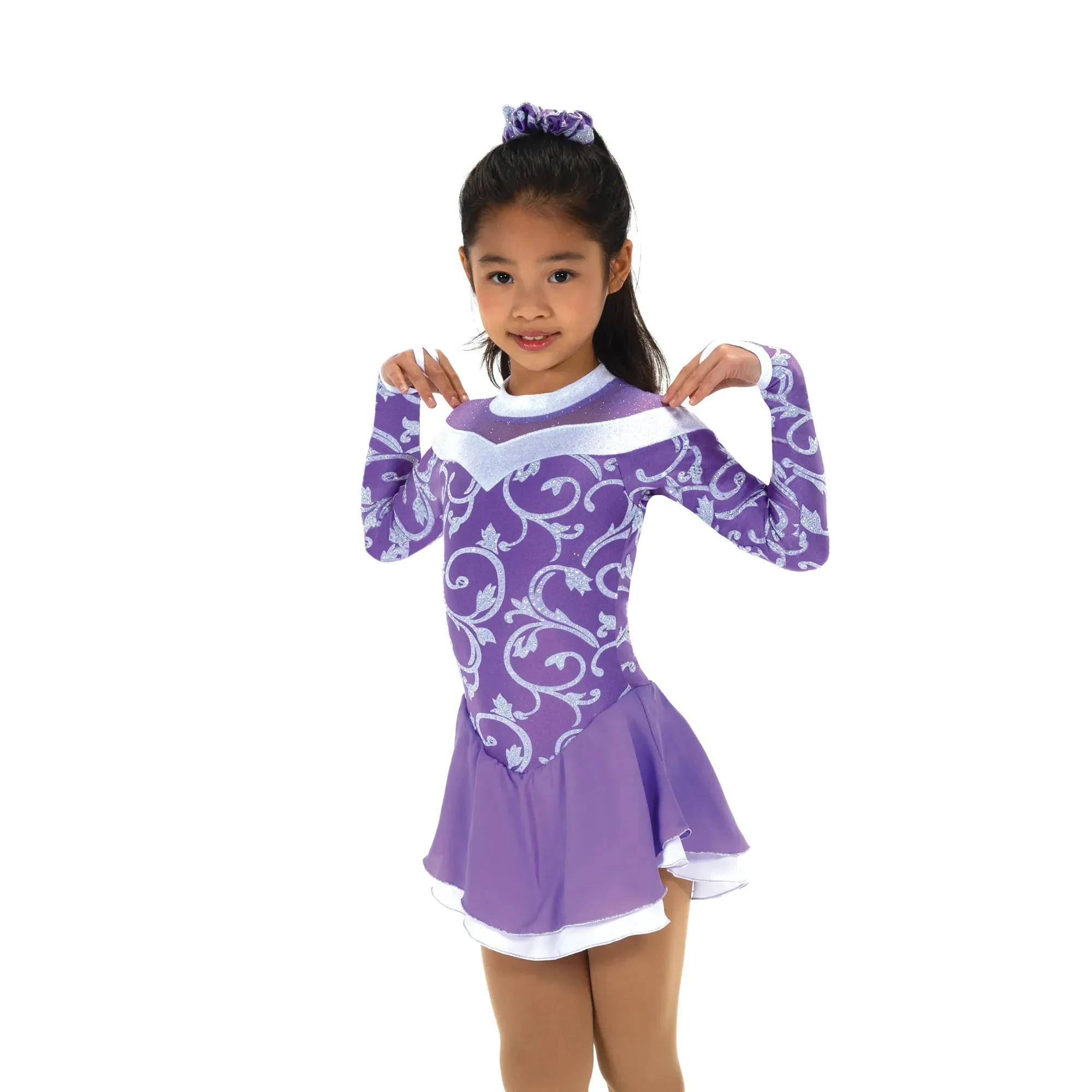 624 Figure Skating Lavender Ice Dress