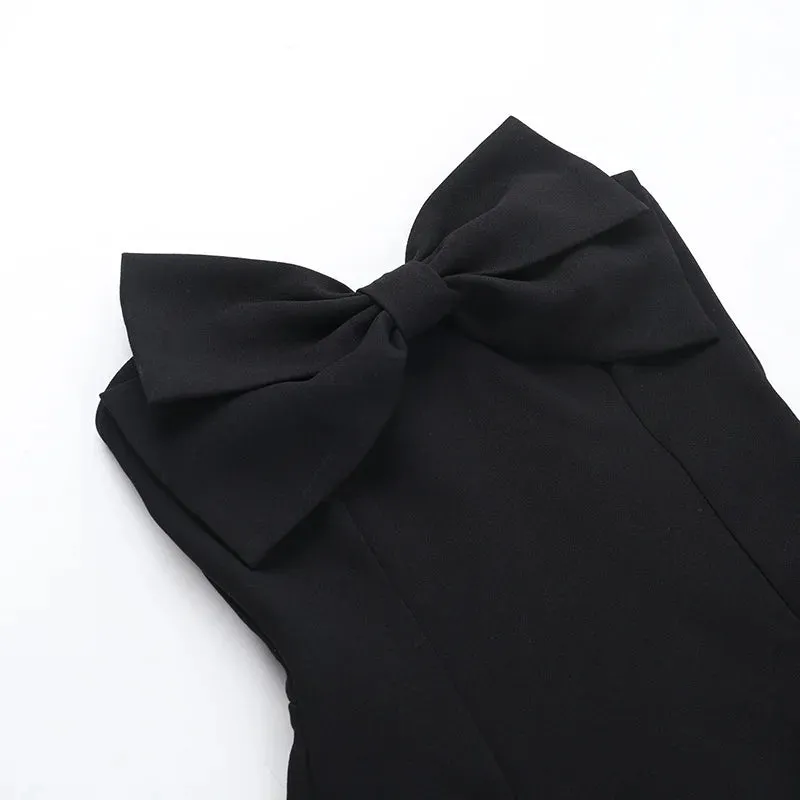 A&A Suzane Bow Detail Mini Dress