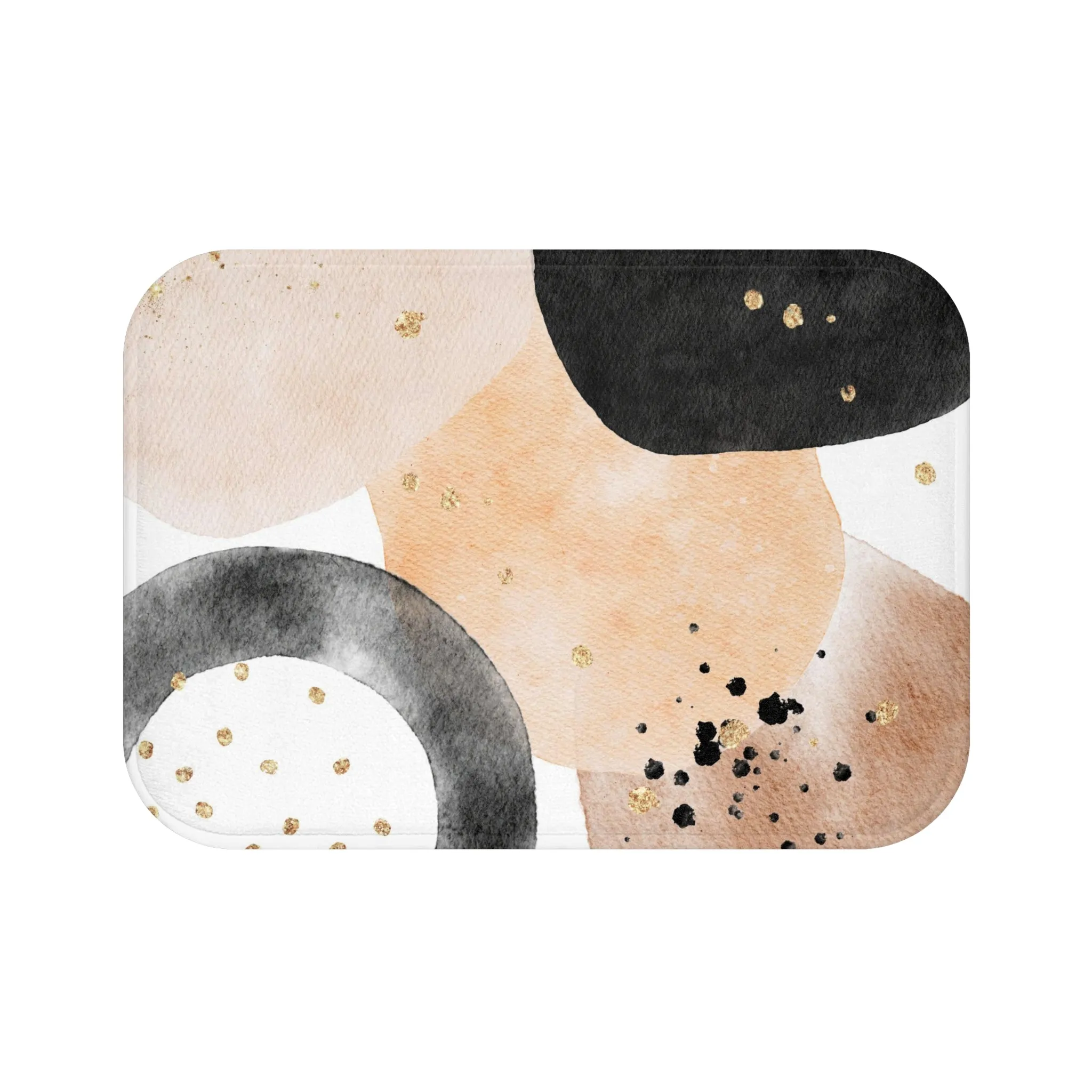 Abstract Bath, Kitchen Mat, Rug | Beige Brown White Black