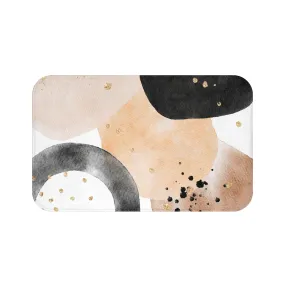 Abstract Bath, Kitchen Mat, Rug | Beige Brown White Black