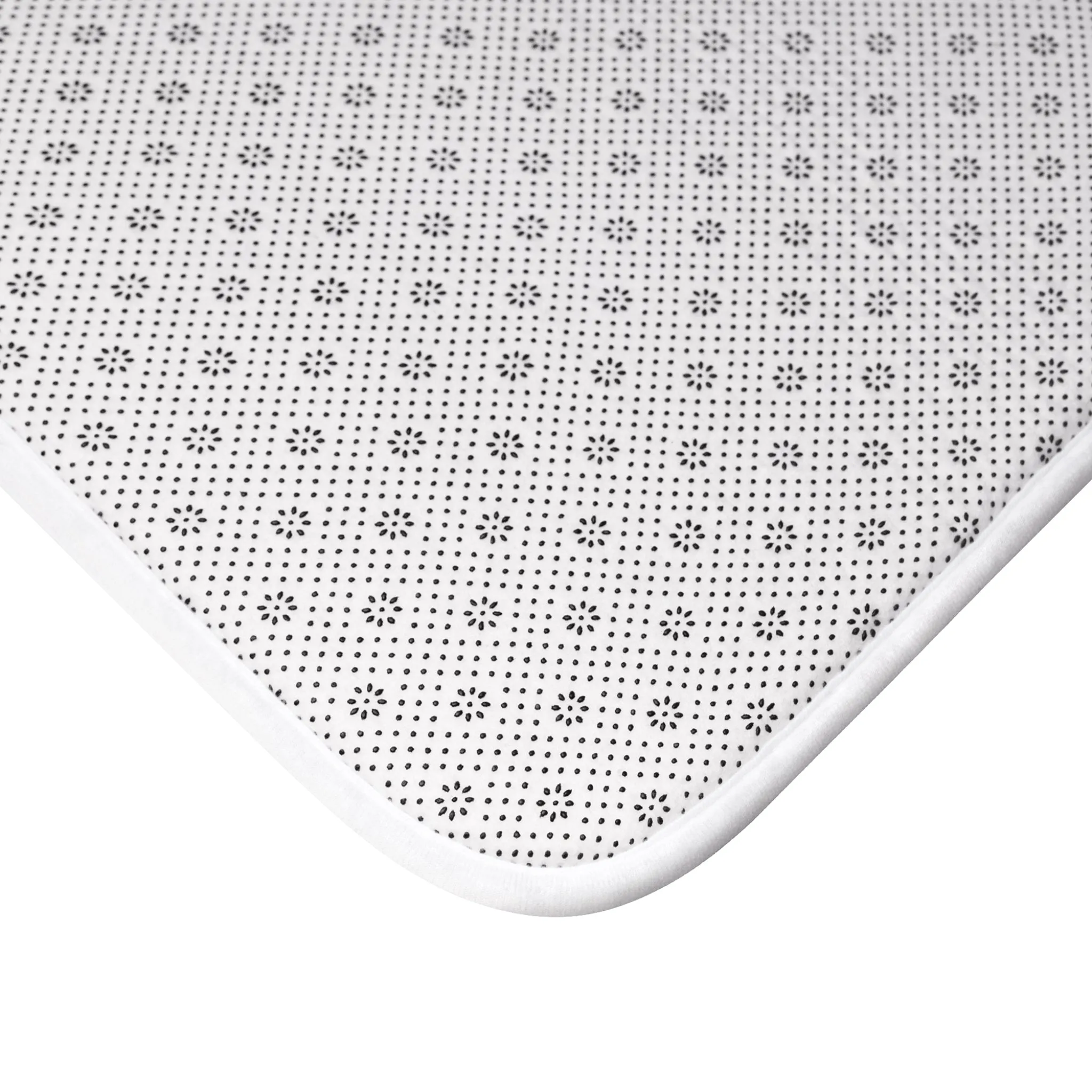 Abstract Bath, Kitchen Mat, Rug | Black White Ivory