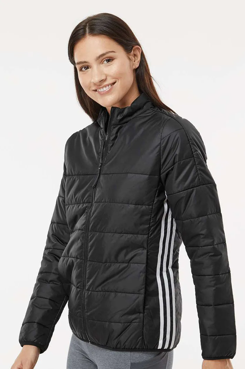 Adidas Womens Full Zip Puffer Jacket - Black