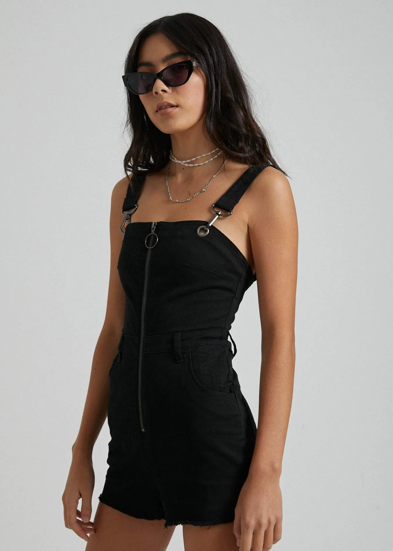 Afends Womens Demi - Twill Overall - Black