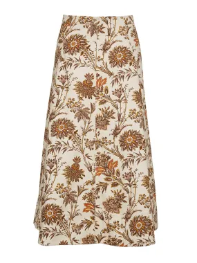 Aisha skirt in Turtledove Vine Blooms