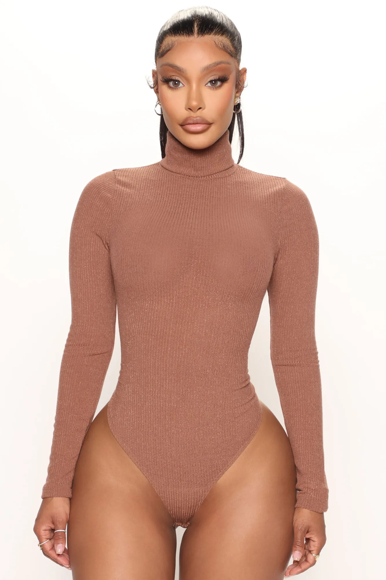 Alanna Turtleneck Bodysuit - Mocha