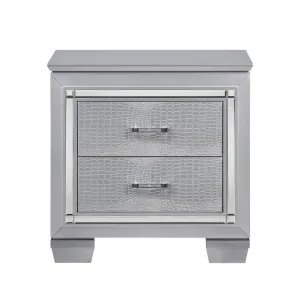 Allura Silver Night Stand, LED Lighting