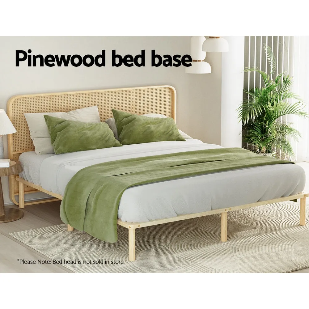 Amba Minimalist King Wooden Bed Frame Pine