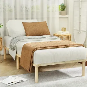 Amba Minimalist Single Wooden Bed Frame Pine