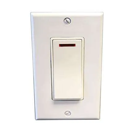 Amba Pilot Light Switch (WHITE) - 1 3/4"w x 3"h