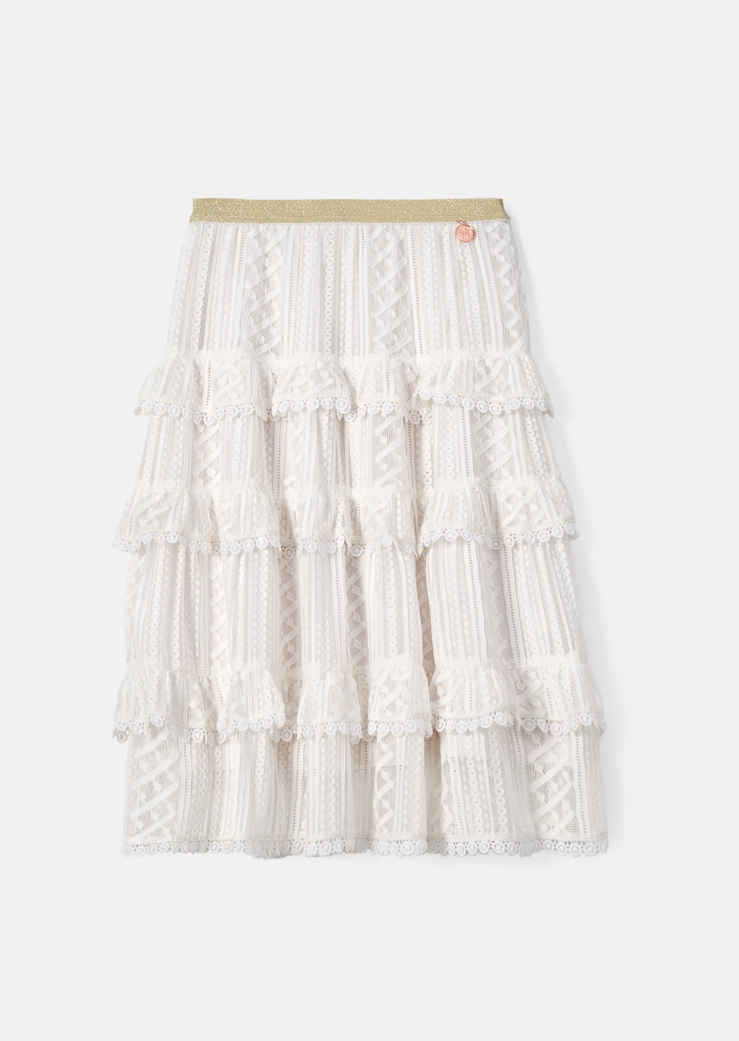 Annabelle Ivory Lace Ruffle Skirt