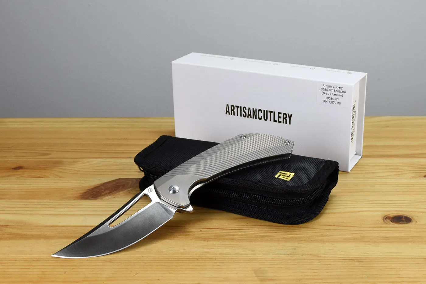 Artisan Cutlery 1868G-GY Banjaara (Gray Titanium) Folding Knife