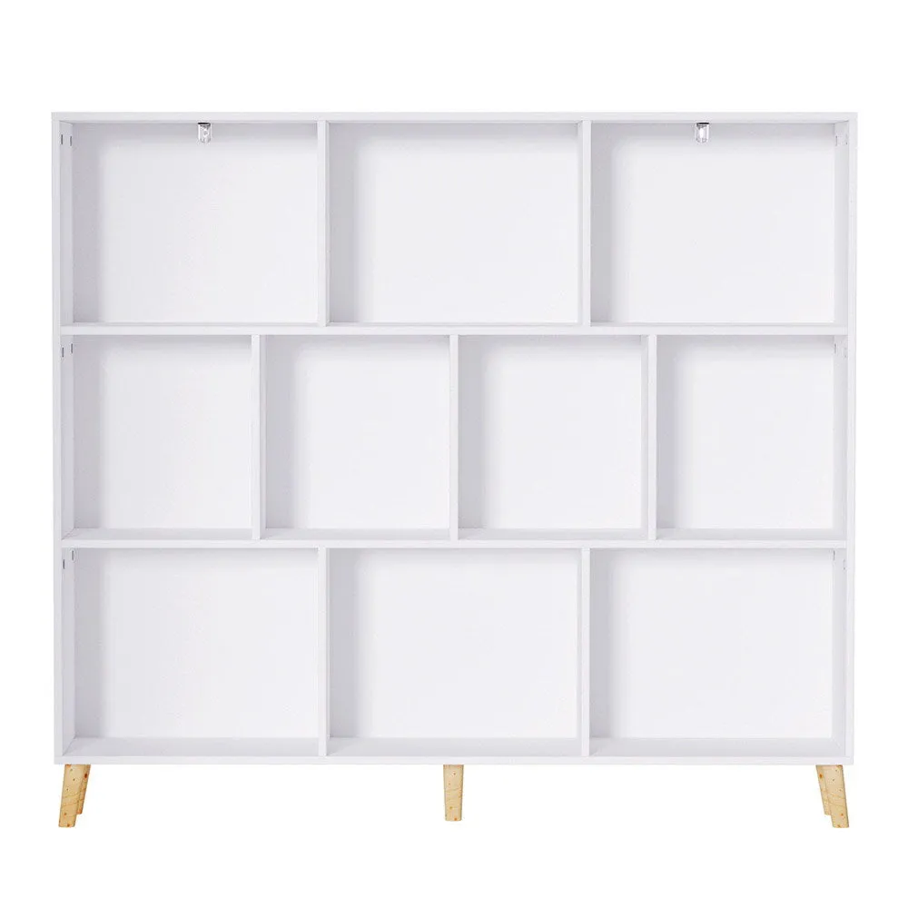 Artiss Bookshelf 3 Tiers 10 Cubes - CORA White