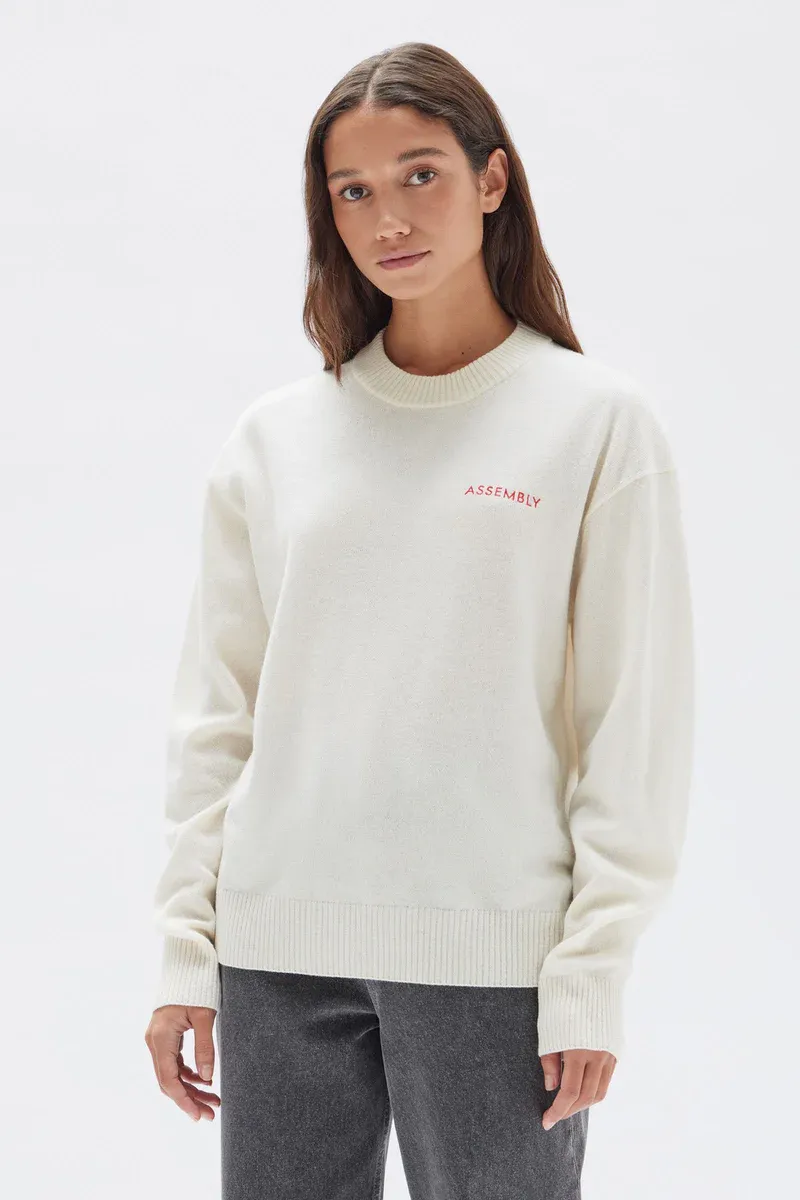 Assembly Label - Pax Wool Knit - Cream/Red