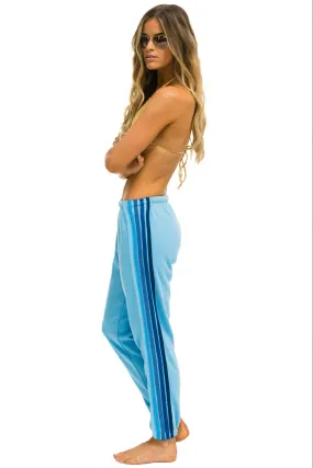 Aviator Nation 5 Stripe Women's Sweatpant Sky/Blue