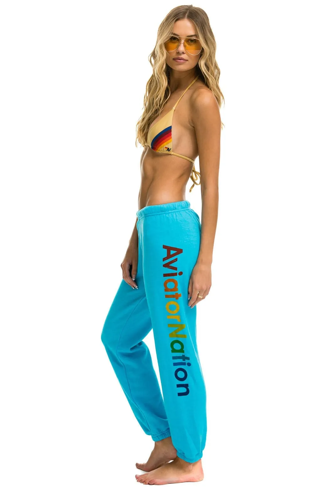 AVIATOR NATION VAIL SWEATPANTS - NEON BLUE