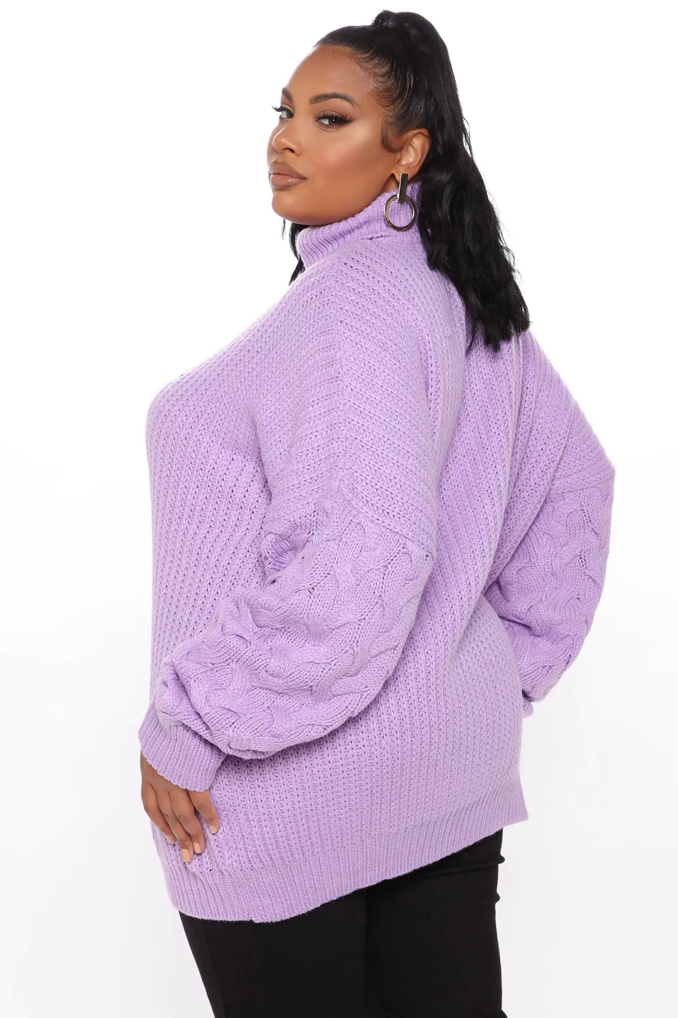 Baby Girl Turtleneck Sweater - Lilac