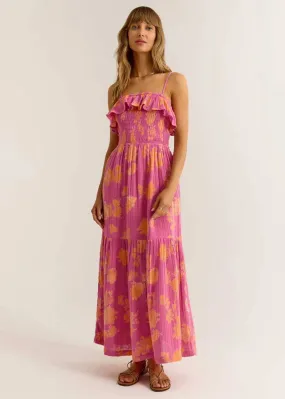 Bahari Sunshine Midi Dress - Raspberry Sorbet