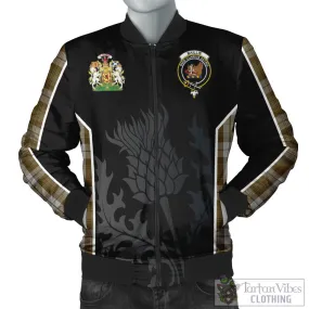 Baillie Dress Tartan Bomber Jacket with Family Crest and Scottish Thistle Vibes Sport Style