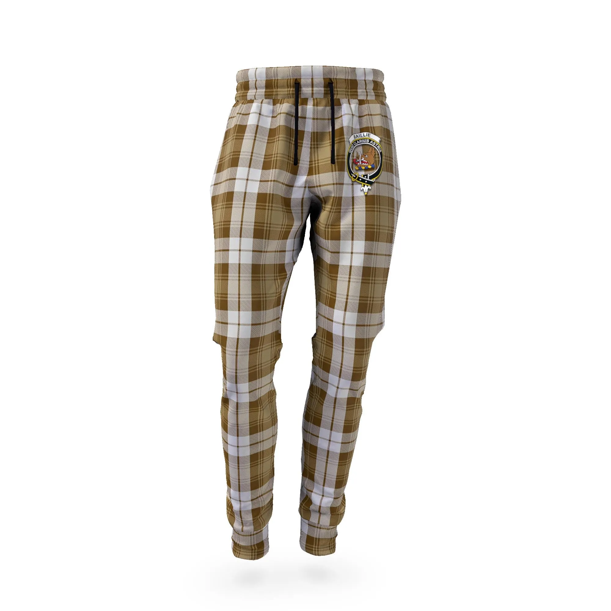 Baillie Dress Tartan Joggers Pants with Family Crest