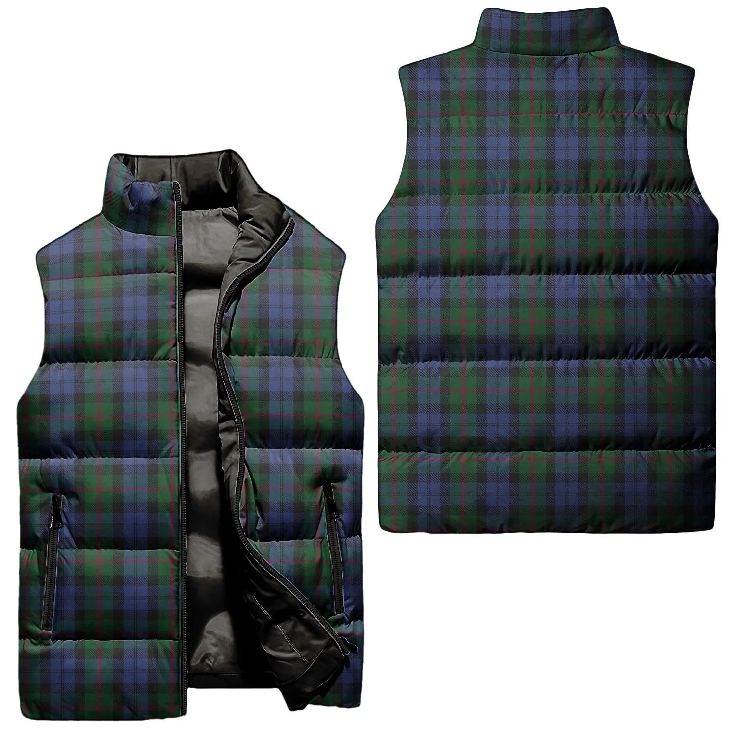 Baird Tartan Sleeveless Puffer Jacket