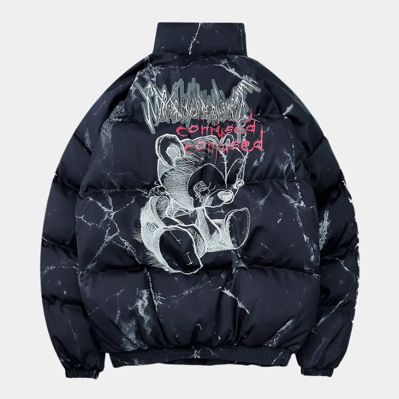 Bear | Y2K Inspired Graphic Puffer Jacket