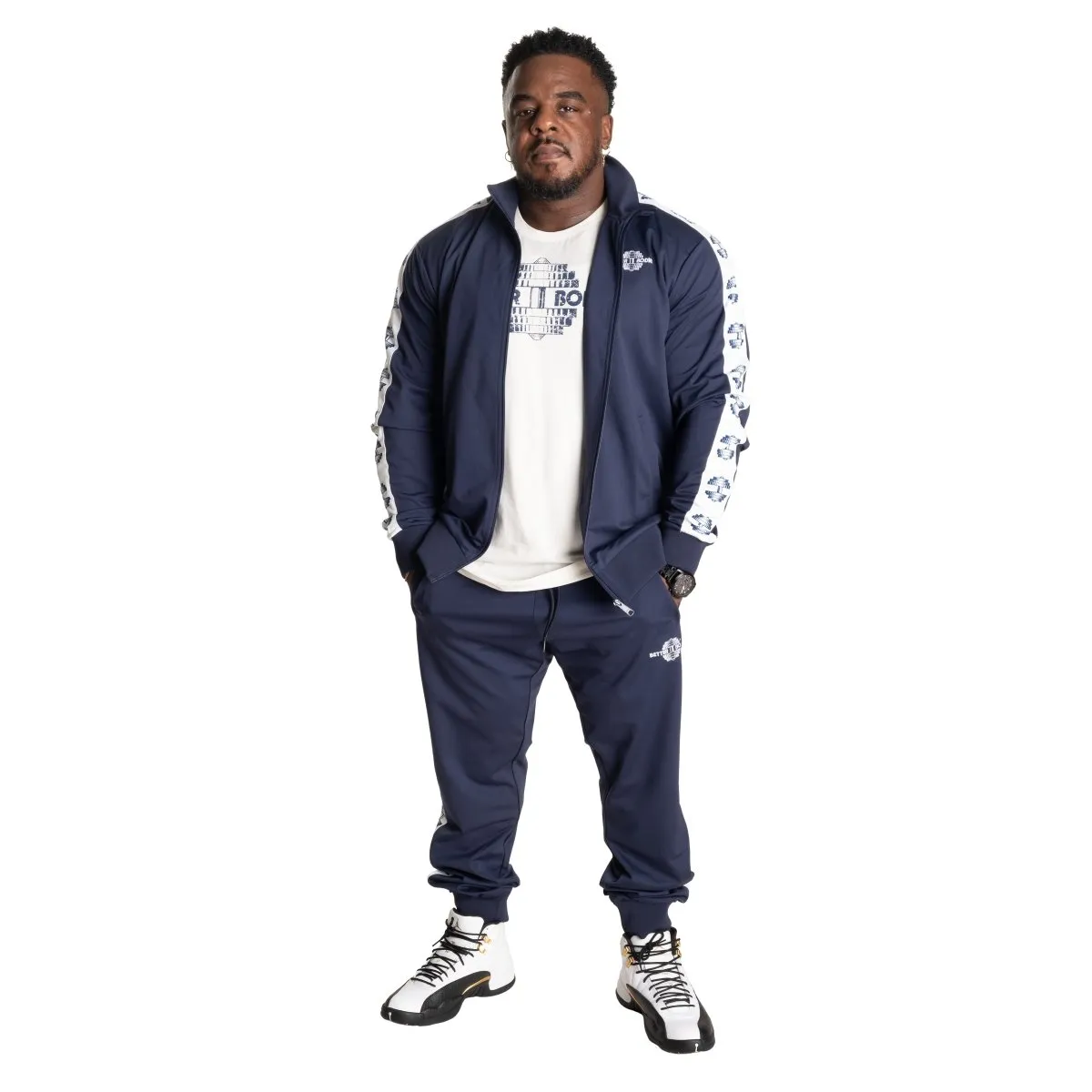 Better Bodies Bronx Track Pants - Navy V2