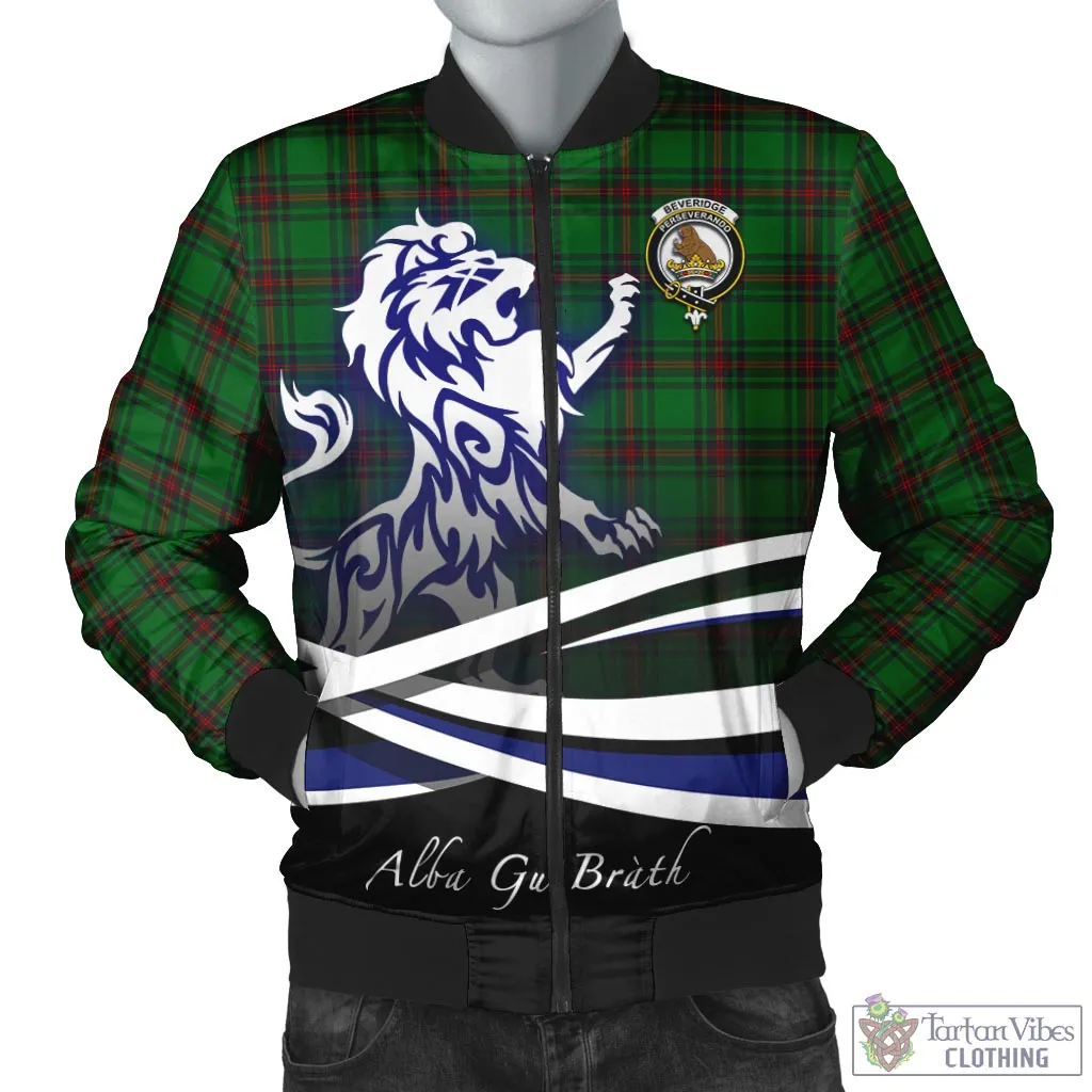 Beveridge Tartan Bomber Jacket with Alba Gu Brath Regal Lion Emblem