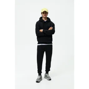 Black Joggers with Side Panel