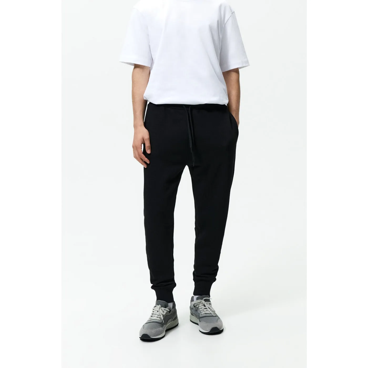 Black Joggers with Side Panel