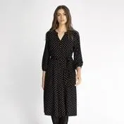 Black Multi Spot Dress