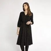 Black Multi Spot Dress