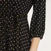 Black Multi Spot Dress