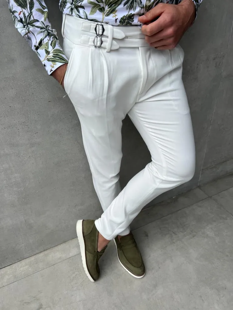 Bojoni Fremont  Slim Fit White  Pants