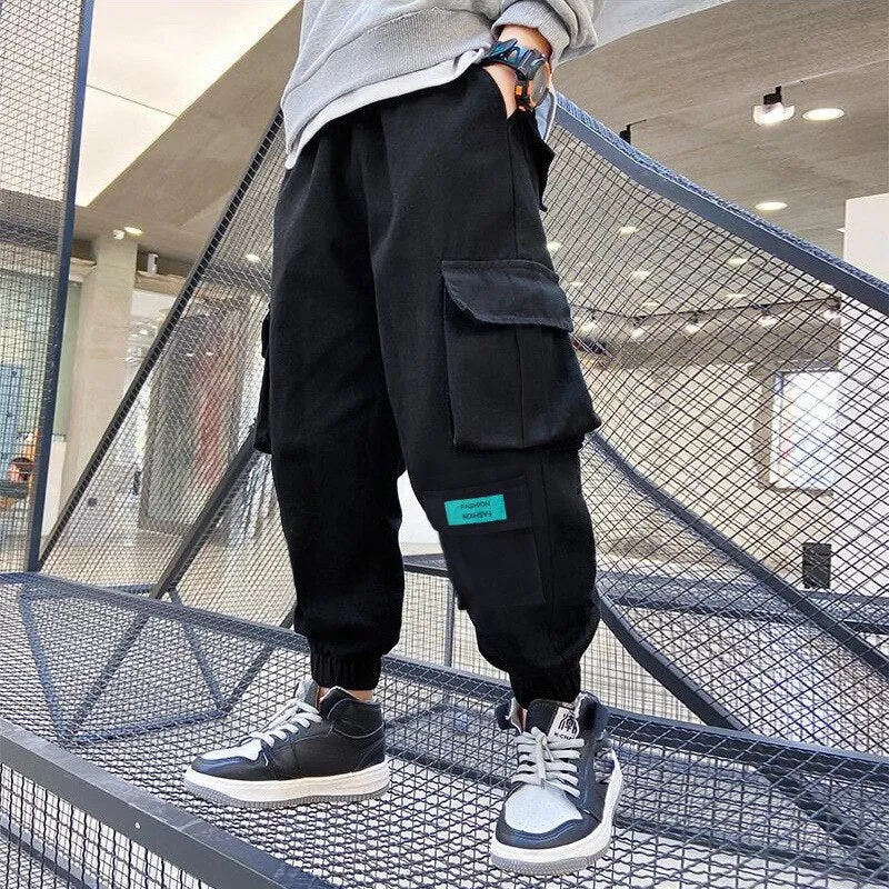 Boys Casual Breathable Cargo Pants