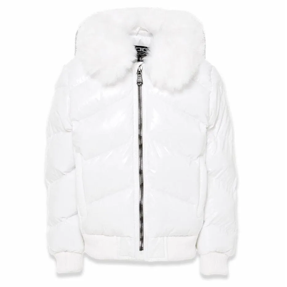 Boys Jordan Craig Lenox Puffer Jacket (White) 91582B