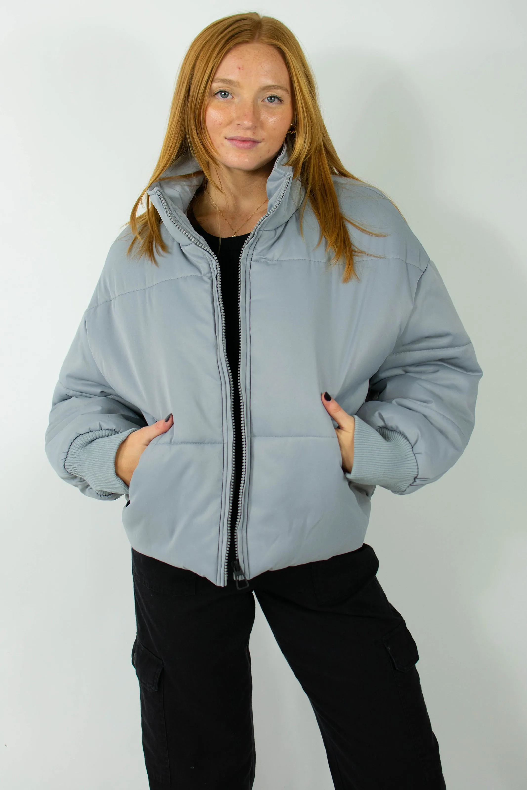 Brinley Puffer in Grey