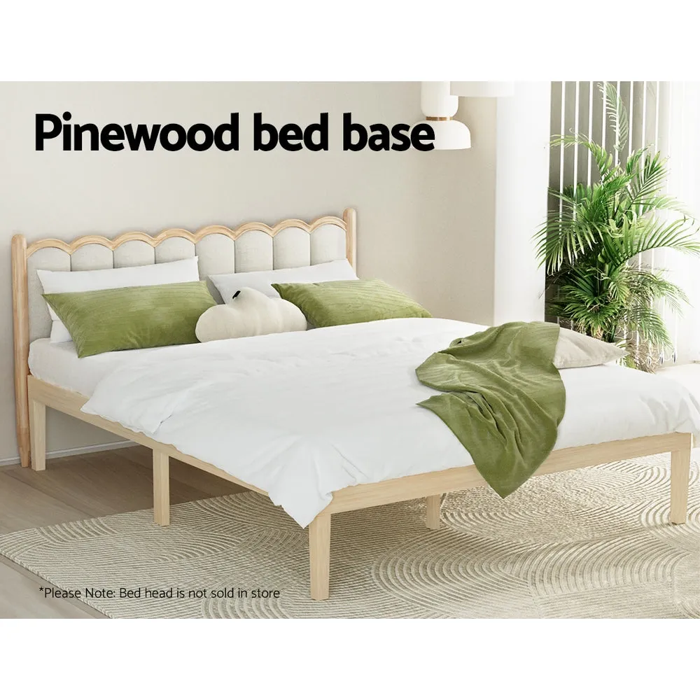 Bruno Minimalist Queen Solid Pinewood Bed Frame