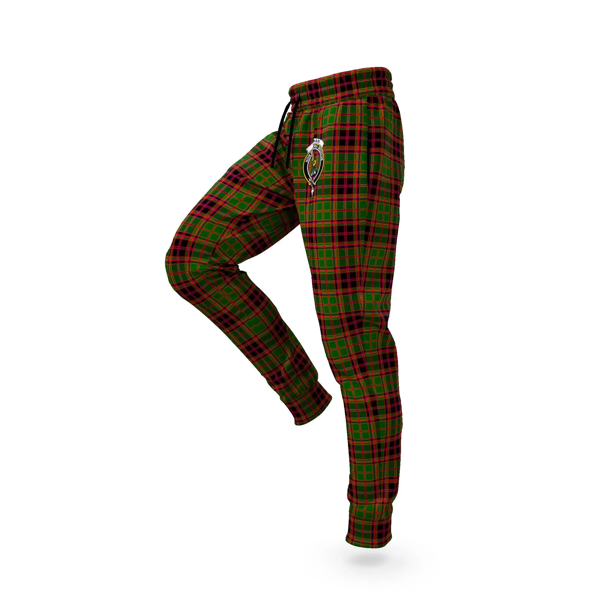 Buchan Tartan Joggers Pants with Family Crest