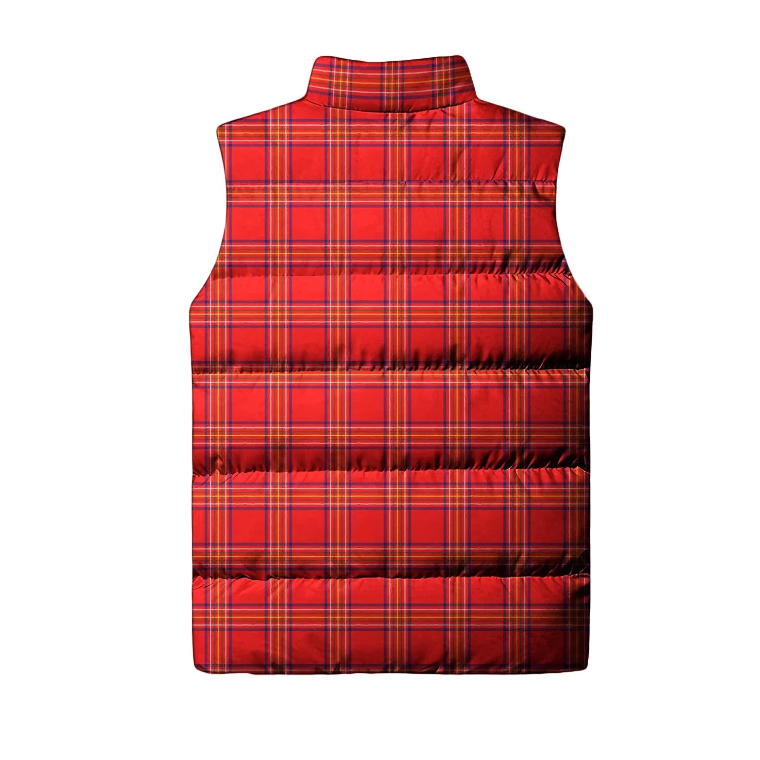 Burnett Modern Tartan Sleeveless Puffer Jacket with Family Crest