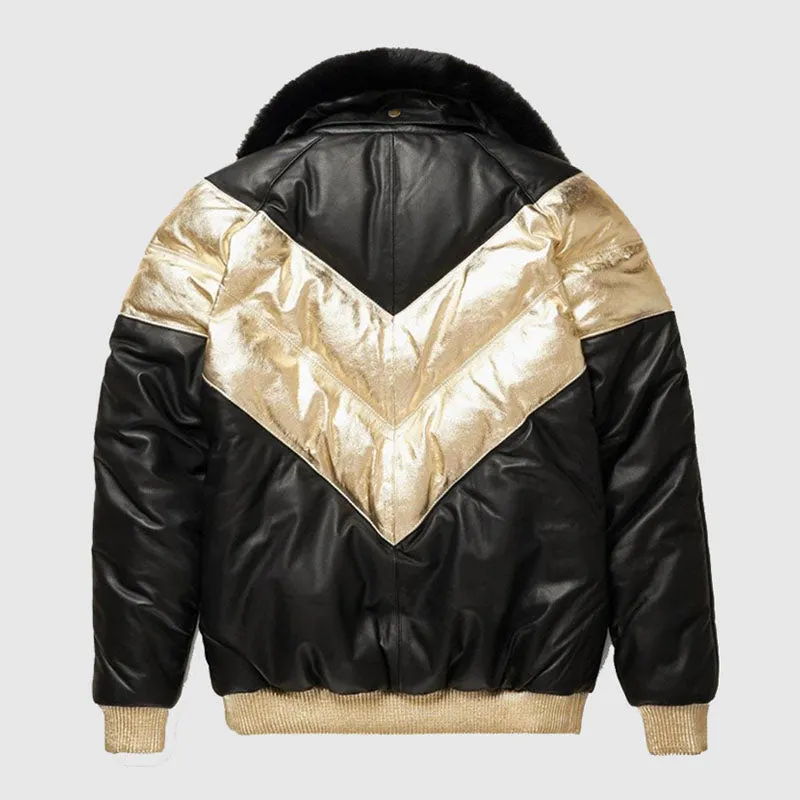 Buy Original Lamb Skin Leather V-Bomber Jacket For Sale