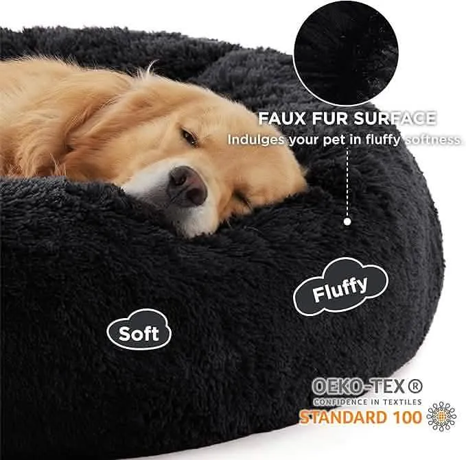 Calming Donut Bed for Dogs and Cats